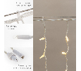 Гирлянда светодиодная Бахрома (Айсикл) 3,2х0,9м 120 LED ТЕПЛЫЙ БЕЛЫЙ белый каучук 3,3мм IP67 эффект мерцания 230В нужен блок 315-001 NEON-NIGHT