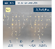 Гирлянда светодиодная Бахрома (Айсикл) 3,2х0,9м 120 LED ТЕПЛЫЙ БЕЛЫЙ белый каучук 3,3мм IP67 эффект мерцания 230В нужен блок 315-001 NEON-NIGHT