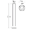 Опора металлическая h=600мм d60мм, черный, ОП 0.6, 11577