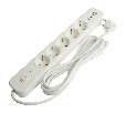Сетевой фильтр 5-местный с/з STEKKER 3x1мм2, 5 м, 250В, 16А, 2 USB-A+2 Type-C 3, серия Nova, белый