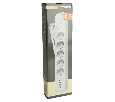 Сетевой фильтр 5-местный с/з STEKKER 3x1мм2, 5 м, 250В, 16А, 2 USB-A+2 Type-C 3, серия Nova, белый