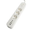 Сетевой фильтр 3-местный с/з STEKKER 3x1мм2, 5 м, 250В, 16А, 2 USB-A+2 Type-C 3, серия Nova, белый