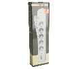 Сетевой фильтр 5-местный с/з STEKKER 3x1мм2, 3 м, 250В, 16А, 2 USB-A+2 Type-C 3, серия Nova, белый