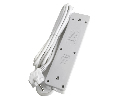 Сетевой фильтр 3-местный с/з STEKKER HM20-31-02 3x1мм2, 1,8 м, серия Optima, белый