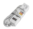 Сетевой фильтр 3-местный с/з STEKKER HM20-31-02 3x1мм2, 1,8 м, серия Optima, белый