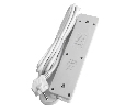Сетевой фильтр 4-местный с/з STEKKER HM20-41-03 3x1мм2, 3 м, серия Optima, белый