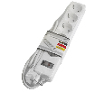 Сетевой фильтр 4-местный с/з STEKKER HM20-41-03 3x1мм2, 3 м, серия Optima, белый