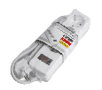 Сетевой фильтр 3-местный с/з STEKKER HM20-31-03 3x1мм2, 3 м, 250В, 16А, серия Optima, белый