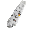 Сетевой фильтр 4-местный с/з STEKKER HM20-41-02 3x1мм2, 1,8 м, серия Optima, белый