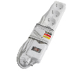Сетевой фильтр 4-местный с/з STEKKER HM20-41-05 3x1мм2, 5 м, серия Optima, белый
