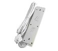 Сетевой фильтр 3-местный с/з STEKKER HM20-31-05 3x1мм2, 5 м, серия Optima, белый