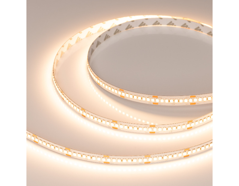 Лента RT-A240-10mm 24V Warm2400 (22 W/m, IP20, 2835, 5m) (Arlight, высок.эфф.150 лм/Вт)