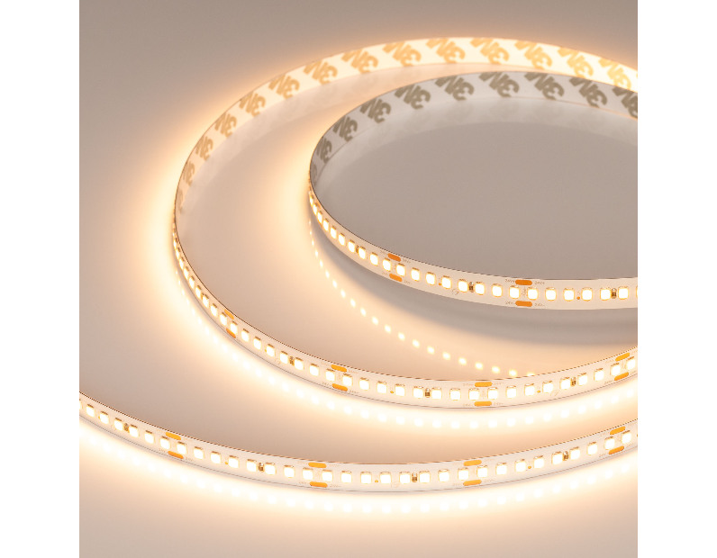 Лента RT-A192-10mm 24V Warm2400 (17.6 W/m, IP20, 2835, 5m) (Arlight, высок.эфф.150 лм/Вт)