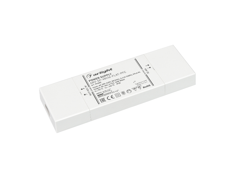 Блок питания ARV-SP-48036-FLAT-PFC (48V, 0.75A, 36W) (Arlight, IP20 Пластик, 5 лет)