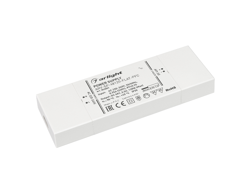 Блок питания ARV-SP-48120-FLAT-PFC (48V, 2.5A, 120W) (Arlight, IP20 Пластик, 5 лет)