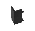 Внутренний угол PLINTUS-H40 BLACK  (Arlight, Металл)