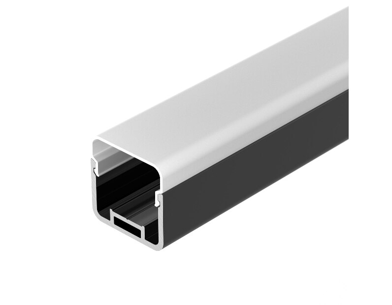 Профиль с экраном LINE-D-3030-2000 SQUARE BLACK+OPAL (Arlight, Алюминий)