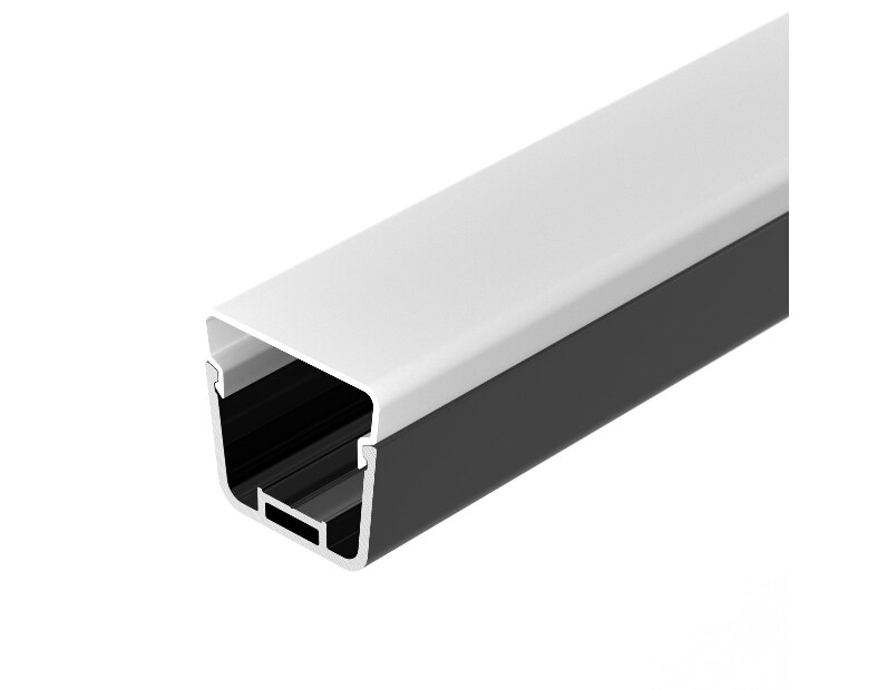 Профиль с экраном LINE-D-3734-2000 TETRA BLACK+OPAL (Arlight, Алюминий)