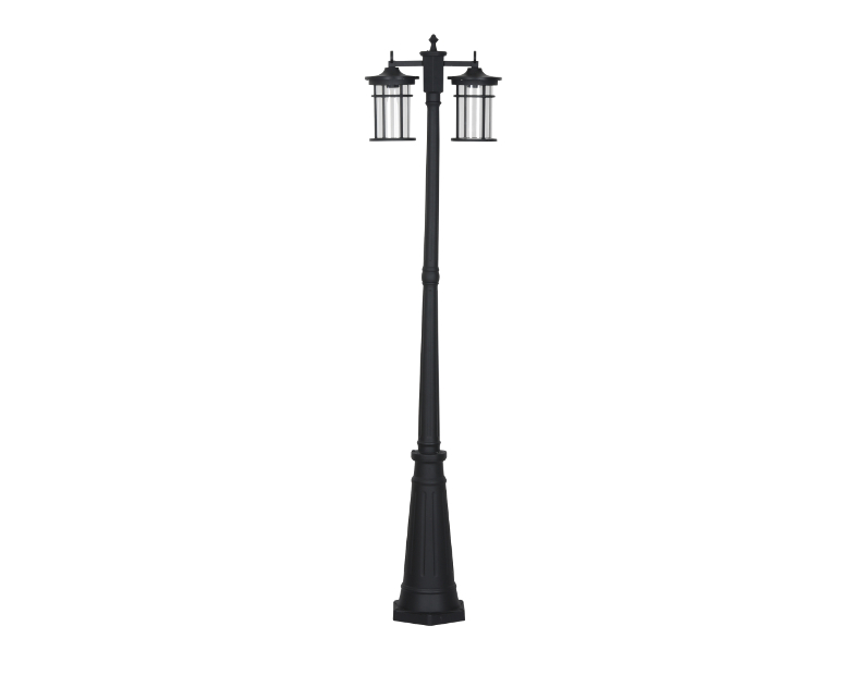 Светильник садово-парковый Feron PL768,  столб 2*60W 230V E27, черный