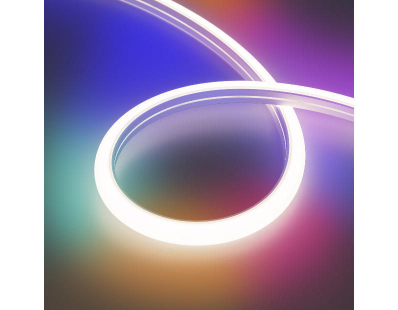 Лента герметичная DMX MOONLIGHT-TOP-B84-16x15mm 24V RGB-PX7 360deg (18 W/m, IP67, 5m, wire x2) (Arlight, Вывод боковой, 3 года)