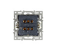Механизм выключателя двухклавишный проходной SWT-MKP2-PL-GR (250V, 16A) (Arlight, -)