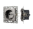 Механизм электрической розетки SCT-MEU1-PL-GR (250V, 16A) (Arlight, -)