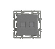 Механизм компьютерной розетки двойной SCT-MPC2-PL-GR (RJ-45, CAT6) (Arlight, -)