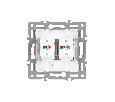 Механизм компьютерной розетки двойной SCT-MPC2-PL-WH (RJ-45, CAT6) (Arlight, -)