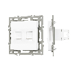 Механизм компьютерной розетки двойной SCT-MPC2-PL-WH (RJ-45, CAT6) (Arlight, -)
