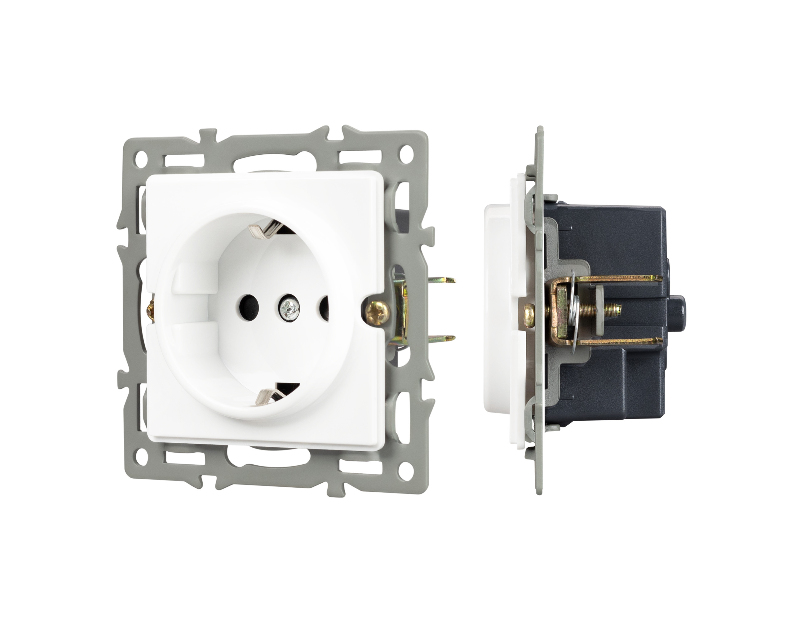 Механизм электрической розетки SCT-GP-MEU-PL-WH (250V, 16A) (Arlight, -)