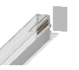 Заглушка для встраиваемого магнитного шинопровода Magnetic 48V (2шт) Ambrella Light GL3607