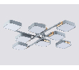 Люстра светодиодная на штанге Ambrella Light FL4889