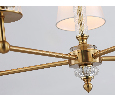 Подвесная люстра с абажурами и хрусталем Ambrella Light LH71021