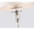 Настольная лампа с абажуром и хрусталем Ambrella Light LH71007