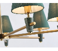Люстра на штанге с абажурами и мрамором Ambrella Light LH75053