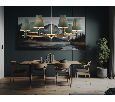 Люстра на штанге с абажурами и мрамором Ambrella Light LH75053