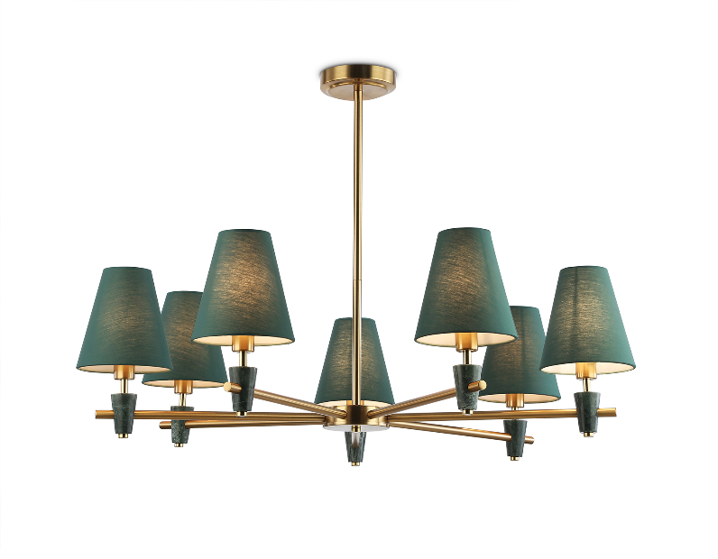 Люстра на штанге с абажурами и мрамором Ambrella Light LH75053