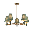 Люстра на штанге с абажурами и мрамором Ambrella Light LH75051