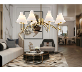 Люстра со стеклянными плафонами на штанге Ambrella Light LH57135