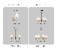 Люстра со стеклянными плафонами на штанге Ambrella Light LH57135