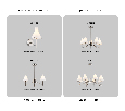 Люстра со стеклянными плафонами на штанге Ambrella Light LH57123