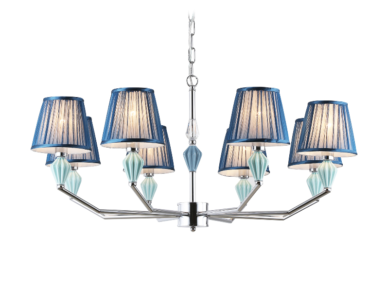 Подвесная люстра с абажуром и декором из керамики Ambrella Light LH75063