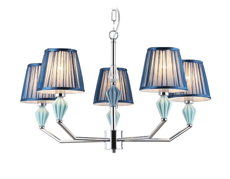 Подвесная люстра с абажуром и декором из керамики Ambrella Light LH75061