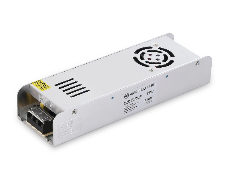 Блок питания с EMC для светодиодной ленты 24V 360W 15A IP20 185-260V 223*67*40 GS8686 Ambrella Light GS8686