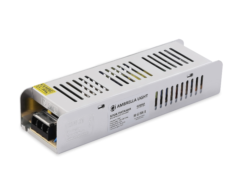 Блок питания с EMC для светодиодной ленты 24V 150W 6,3A IP20 185-260V 200*58*40 GS8683 Ambrella Light GS8683