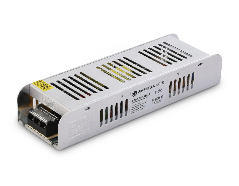 Блок питания с EMC для светодиодной ленты 12V 200W 16,7A IP20 185-260V 223*67*40 GS8654 Ambrella Light GS8654