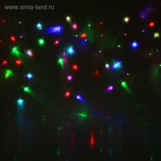 Гирлянда Бахрома  LED-60-220V 1,2х0,6 м (нить силикон) 1080408