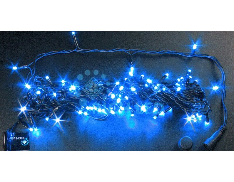 Светодиодная гирлянда для деревьев Rich 100 LED, 10 м, синяя RL-S10CF-24V-B
