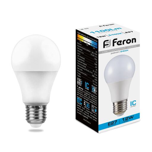 Лампа светодиодная Feron LB-93 Шар E27 12W 6400K 25490