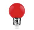 Лампа светодиодная Feron LB-37 Шарик E27 1W Красный 25116